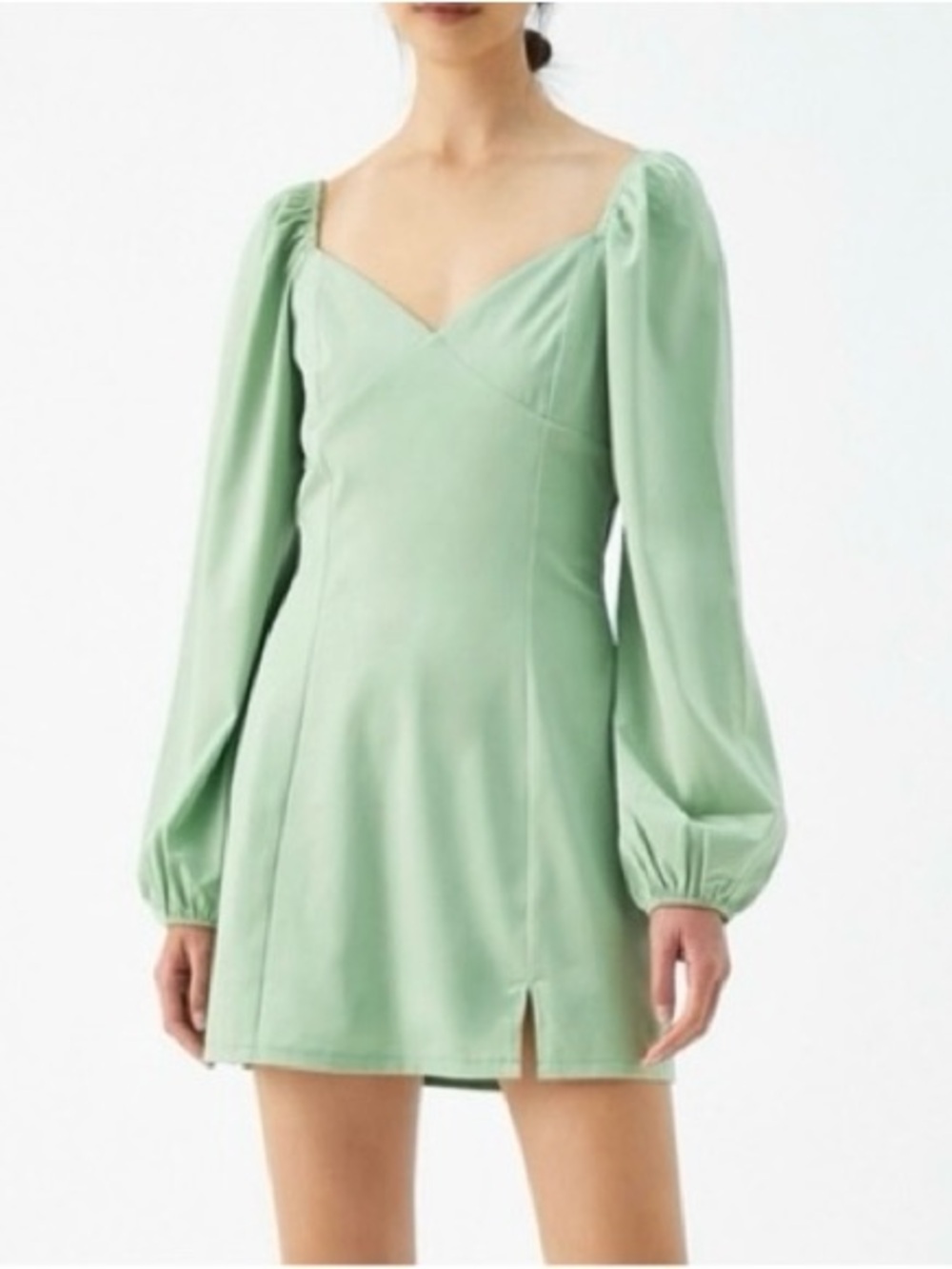 Kendall & Kylie Mint Green Long Sleeve Mini Dress
